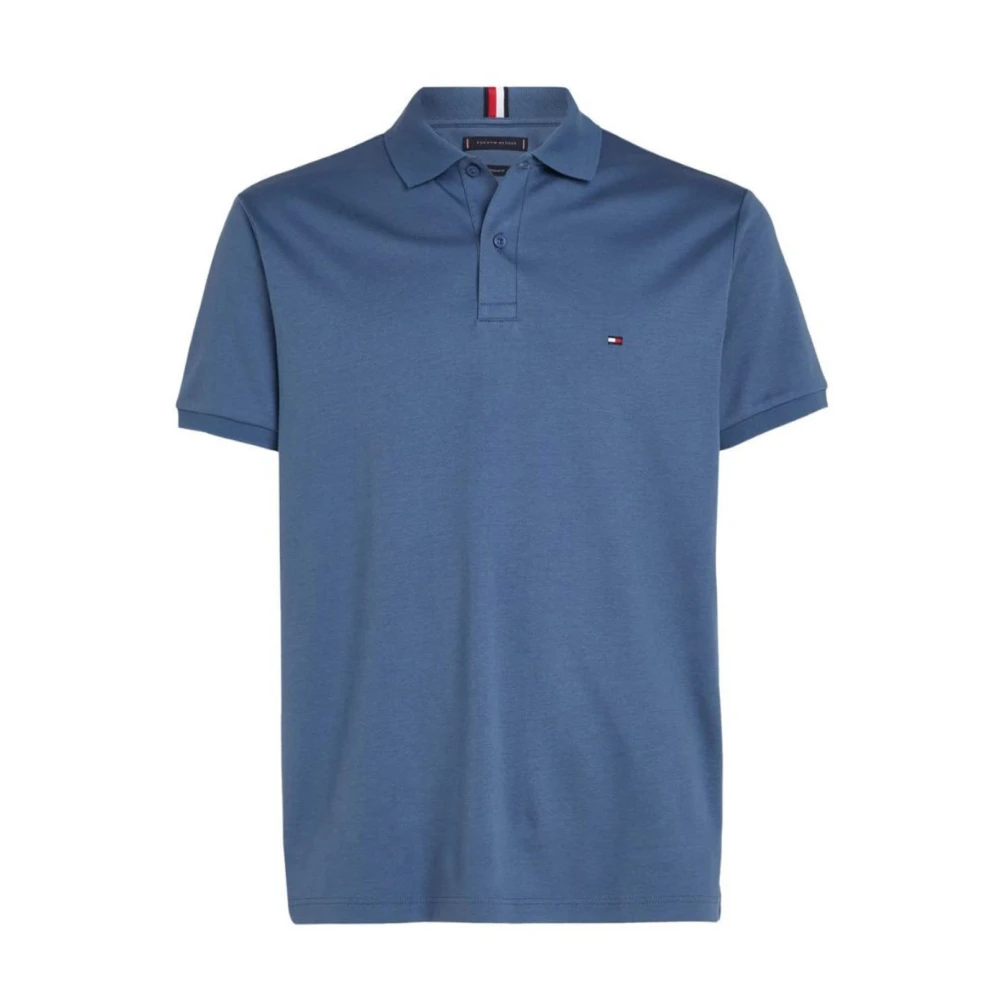 Tommy Hilfiger Korte Mouw Polos in Indigo Katoen Blue Heren