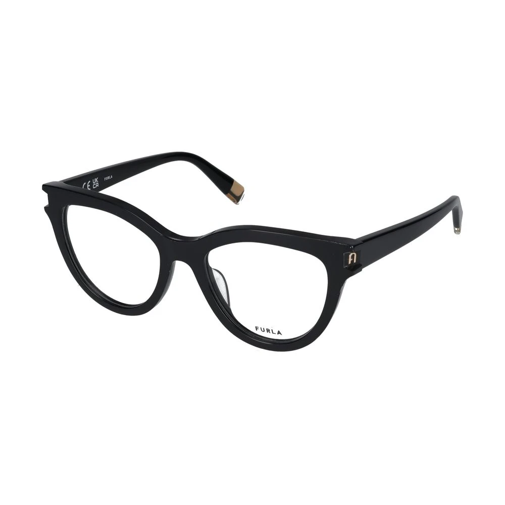 Furla Women's Black Glasses, 51 Mm, Stylish Eyeglasses In Glossy