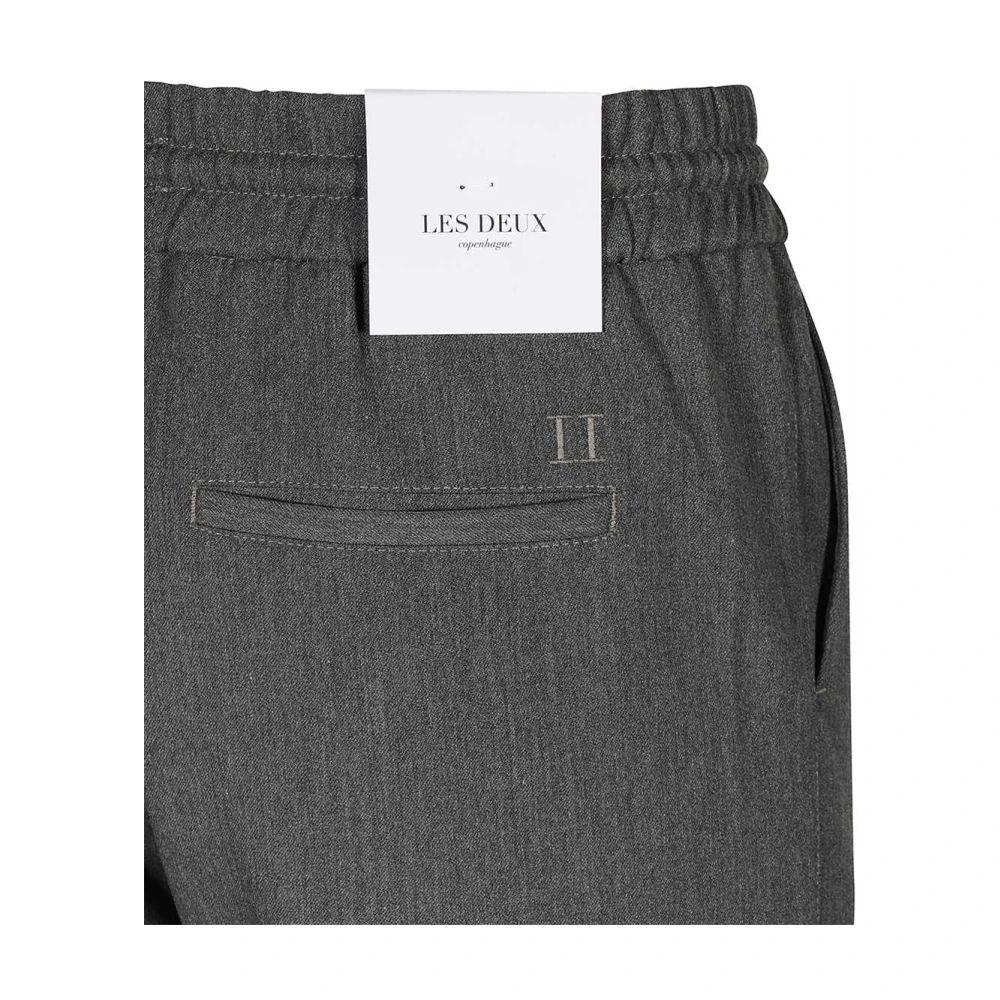 Les Deux Broek met elastische taille en achterzakken Gray Heren