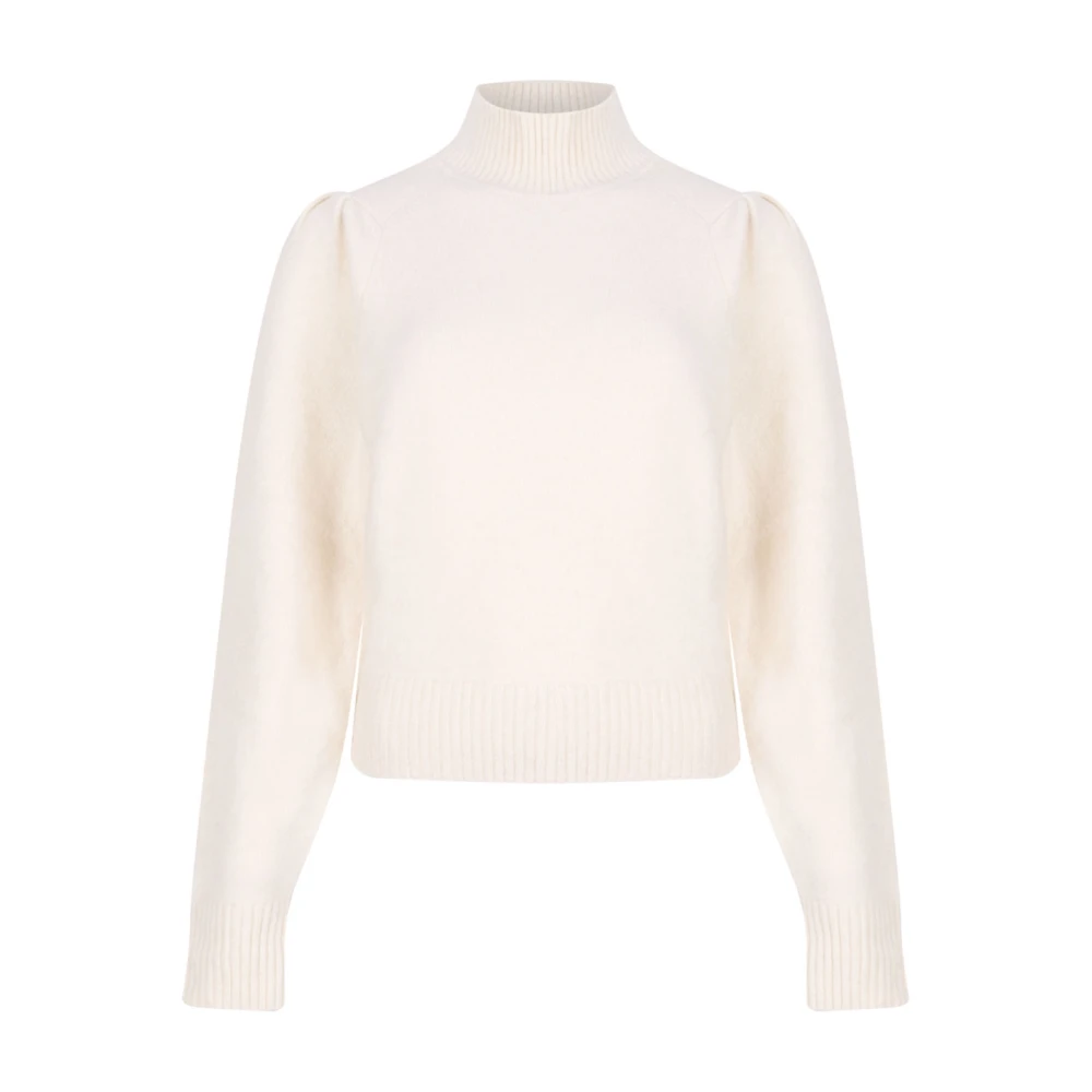 Isabel Marant Beige Ecru Purdie Sweater Med Hög Hals