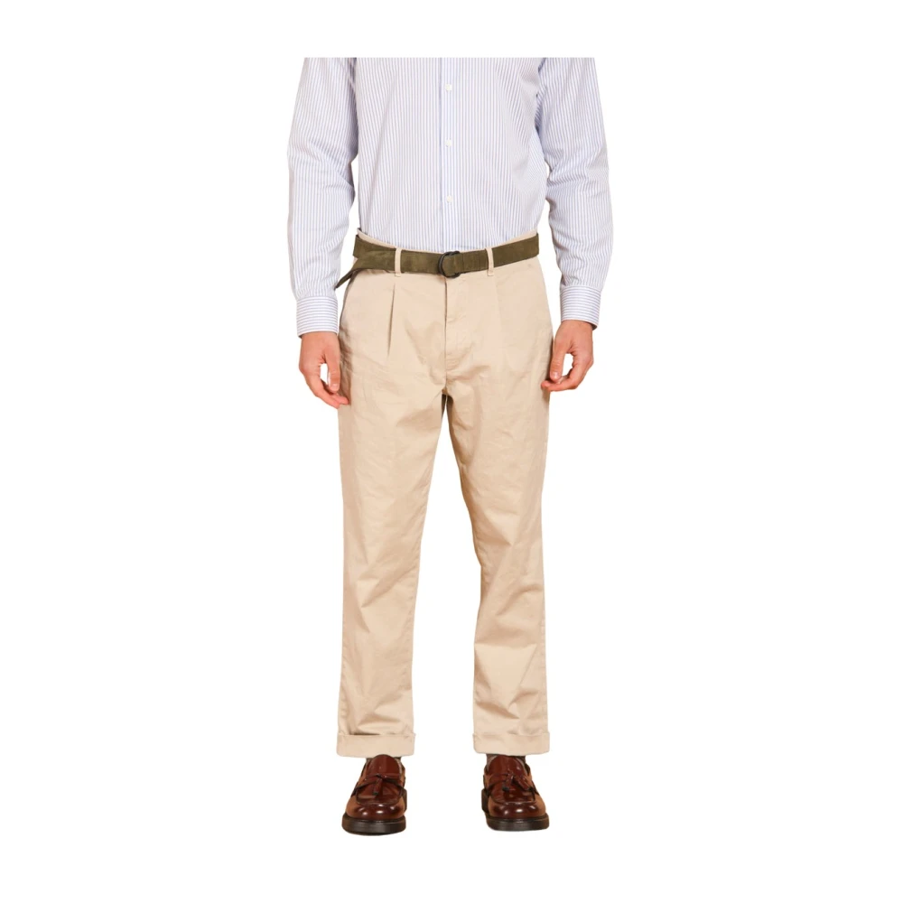 Mason's Chino broek met relaxte pasvorm IJskleur Beige Heren
