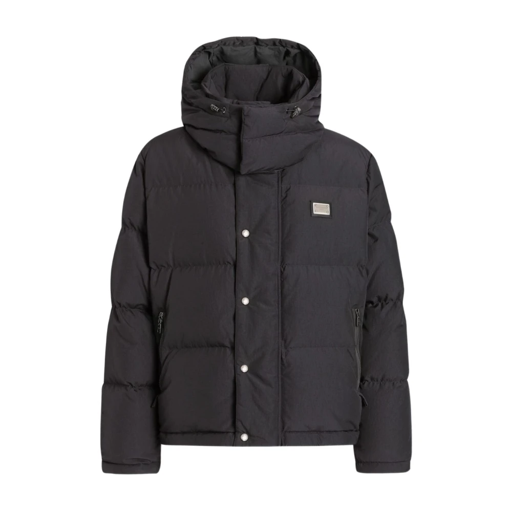 Dolce & Gabbana , Winter Jackets, Male, Gray, Xl, Padded And Quilted Jacket