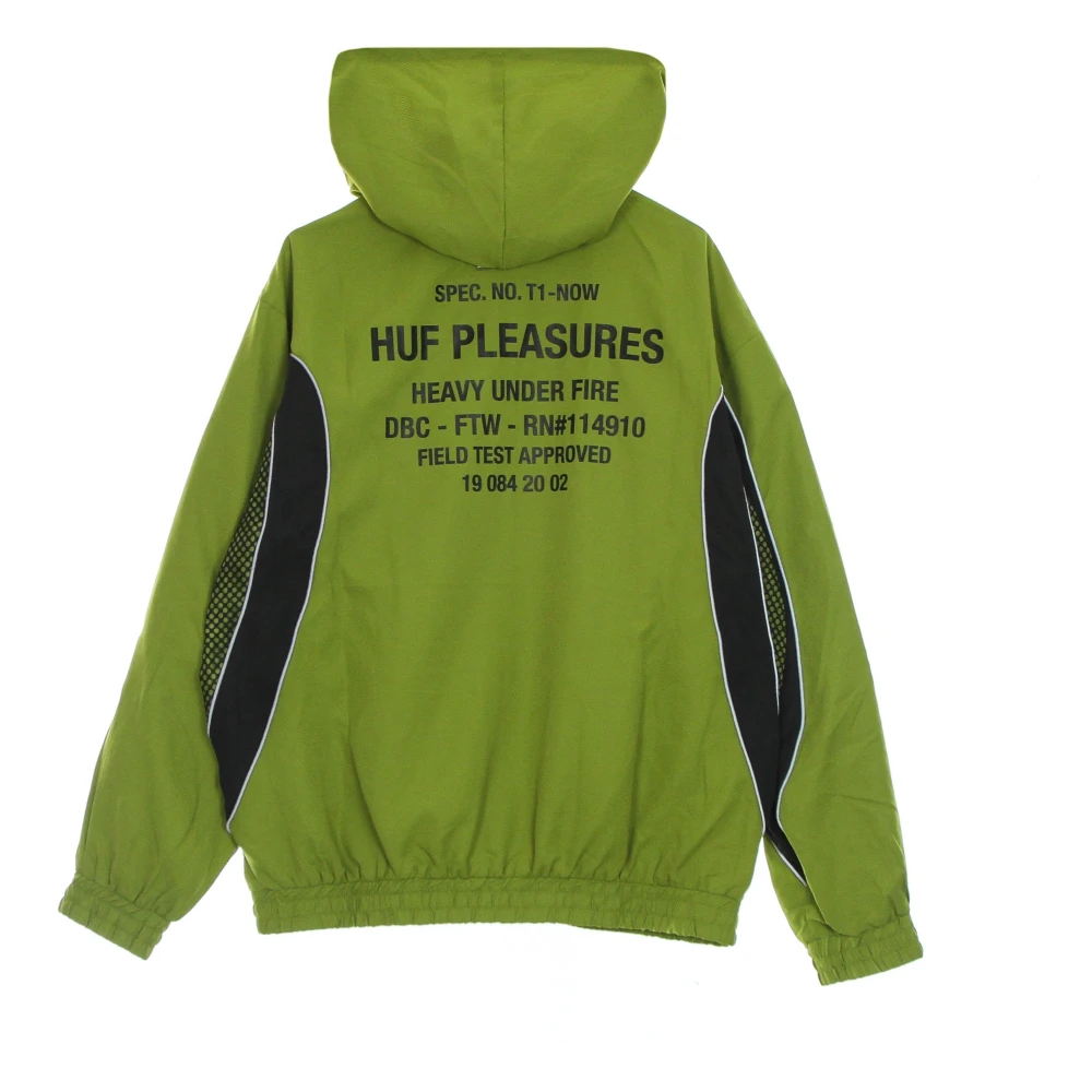 HUF Groene Track Jacket met reflecterende details Green Heren