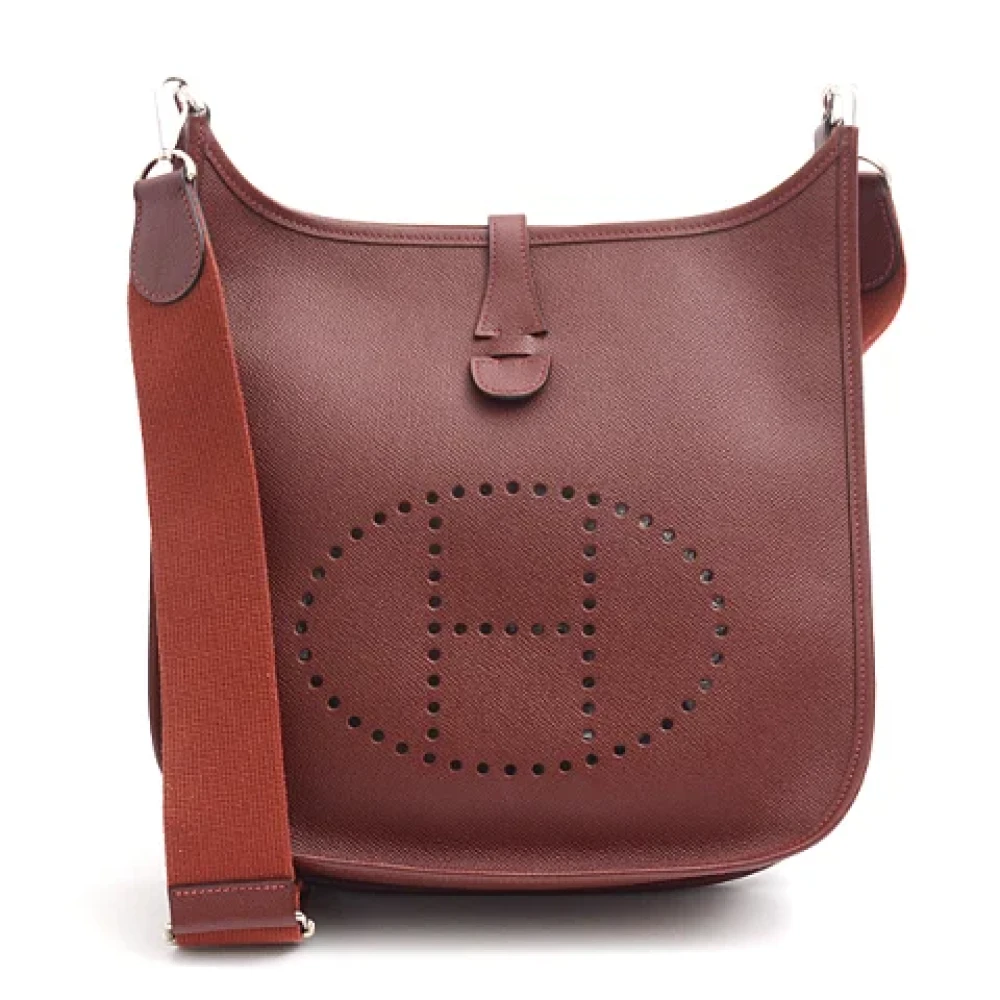 Hermès Vintage Pre-owned Leather crossbody-bags Red Dames