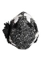 chapeau-cloche-noir-blanc-floral
