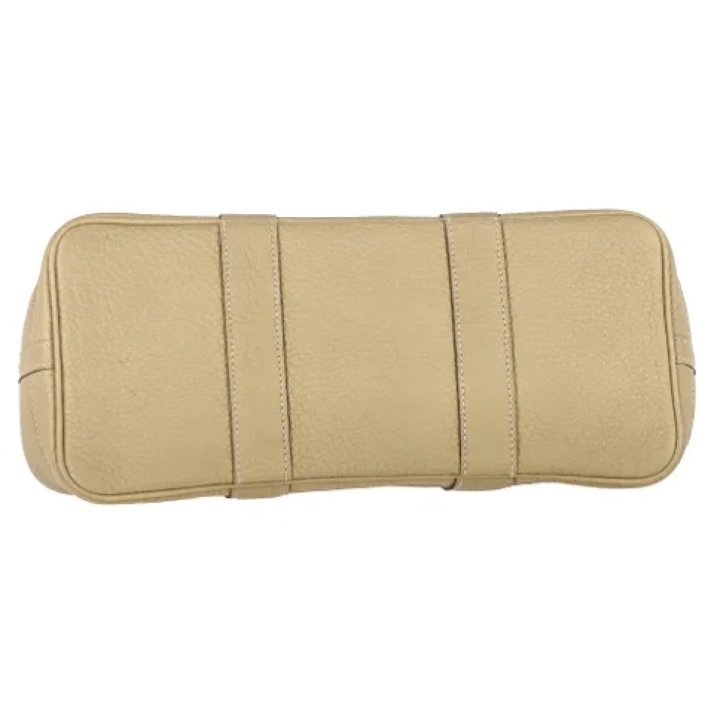 Hermès Vintage Pre-owned Leather handbags Beige Heren