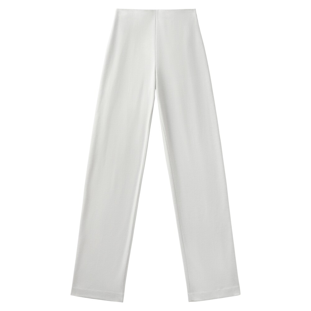 Pantalon blanco fluido online mujer