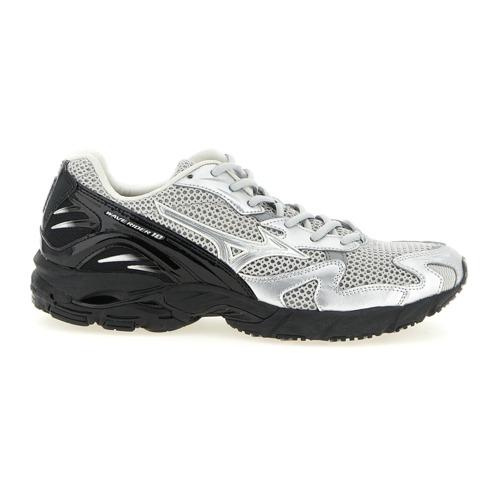 Mizuno Men's Gray Sneakers, 9 Uk, Wave Rider 10 Trainers