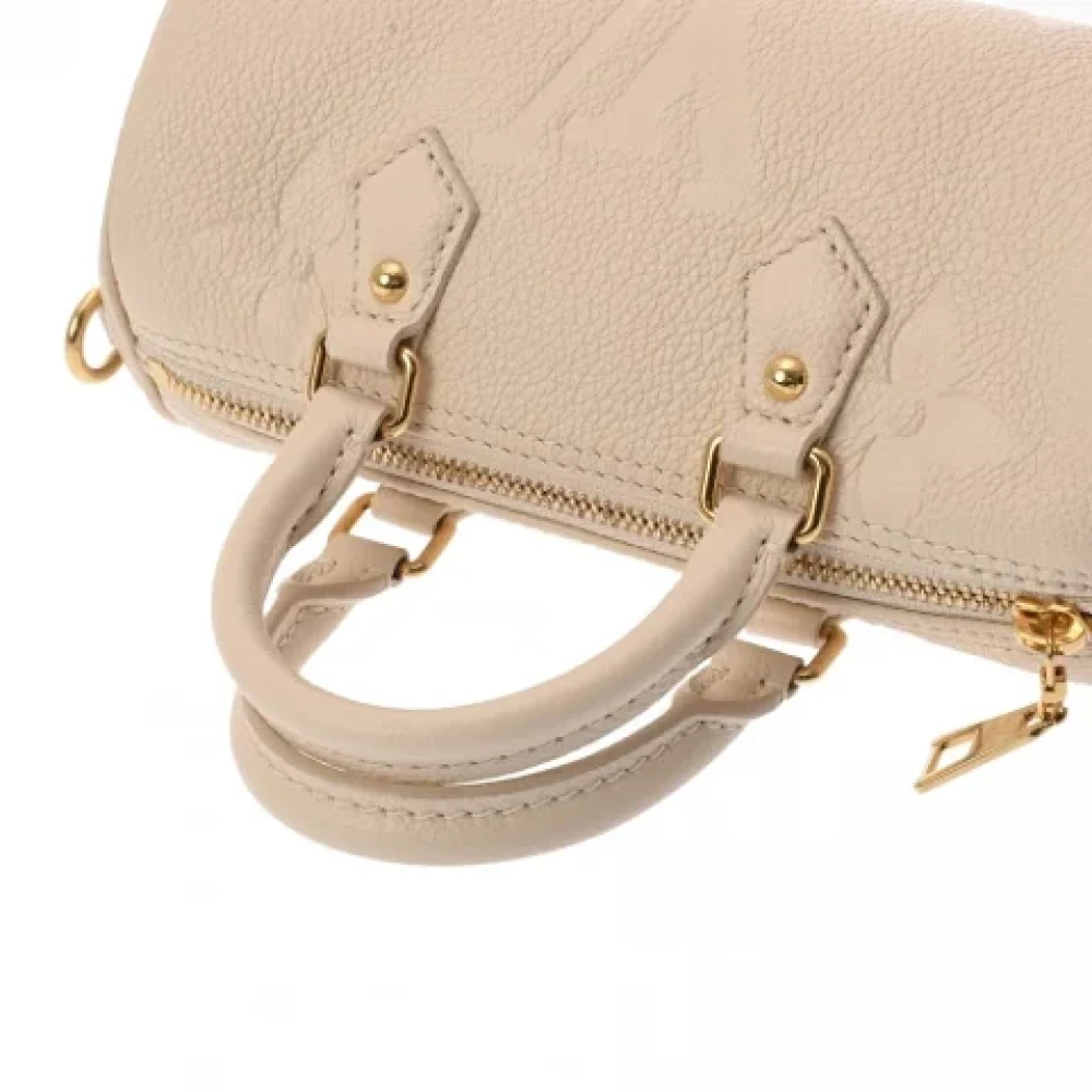 Louis Vuitton Vintage Pre-owned Leather handbags Beige Dames