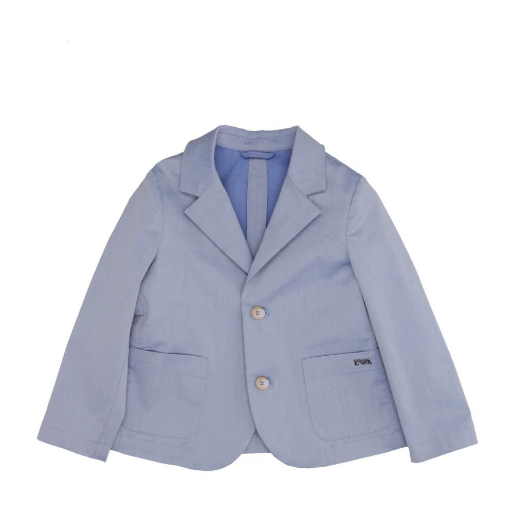 Emporio Armani Mannelijk Blauw Junior Jas Klassieke Stijl