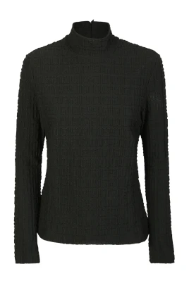 Svart Sweater med Motif