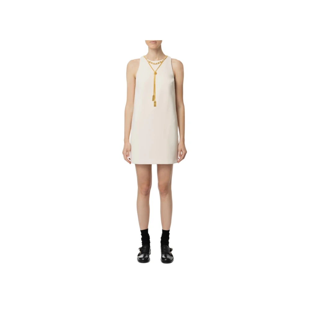 Elisabetta Franchi Elegante Jurk voor Speciale Gelegenheden Beige Dames