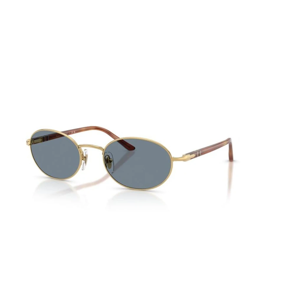 Persol Unisex Blue Po1018s Ida 113256 Sunglasses Metal Gold Round Normal - Image 3