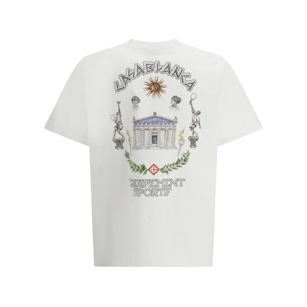 Casablanca Sporty Temple T-Shirt White Heren