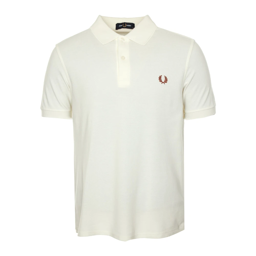 Fred Perry Klassisk Piqué Pikétröja White, Herr