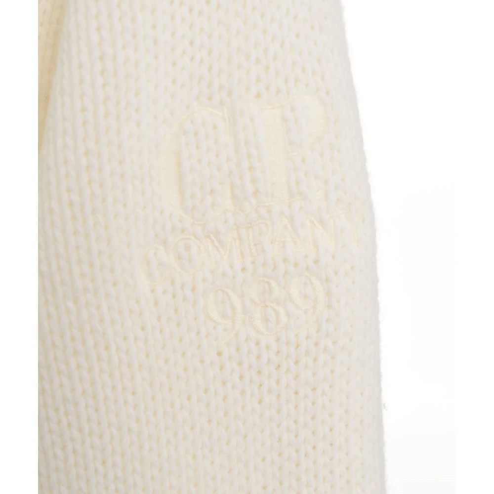C.P. Company Witte Gebreide Trui Aw24 White Heren
