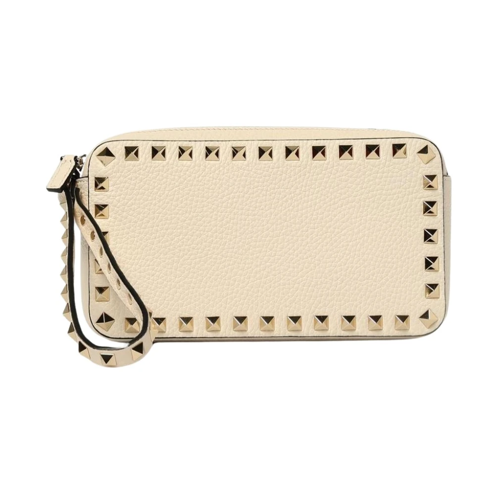 Valentino Garavani Women's Beige Rockstud Pouch