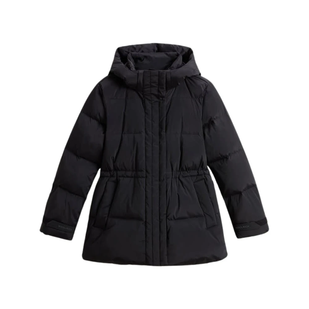 Woolrich Zwarte Pufferjas voor Vrouwen Black Dames
