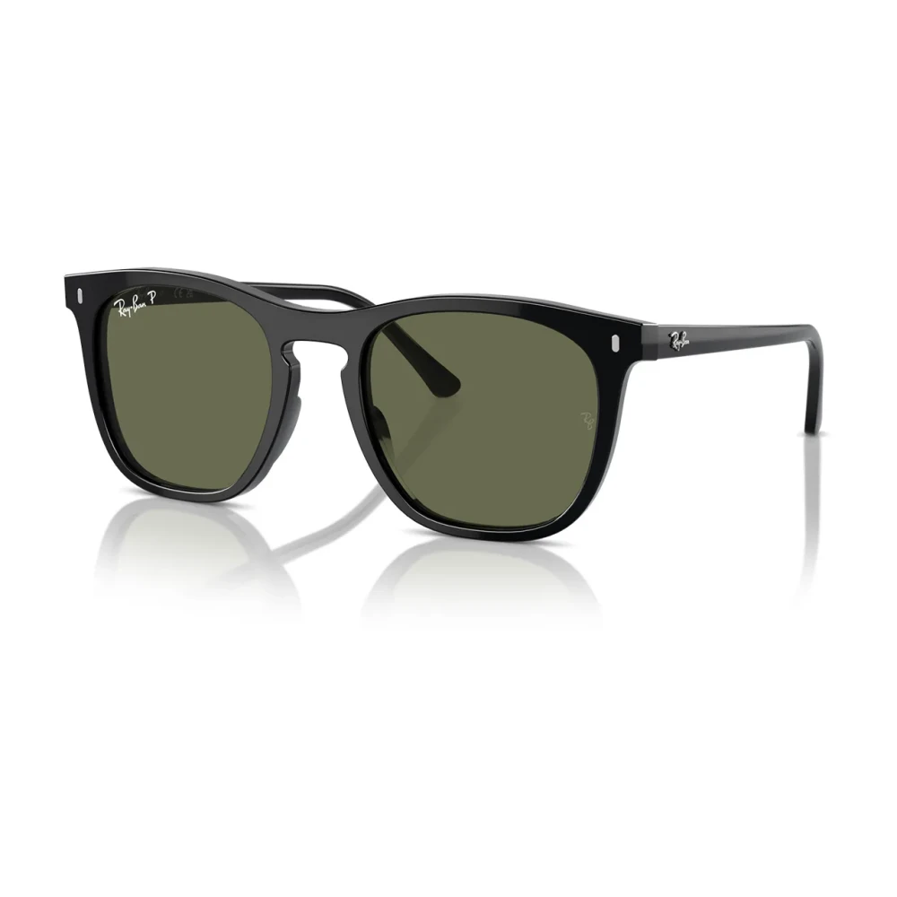 Ray-Ban Rectangle Square Sunglasses - Black - Acetate - Image 4
