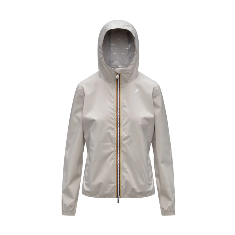 K-Way Donna Beige - Lil 2.0 Stretch Dot Jacket - Jackets - L