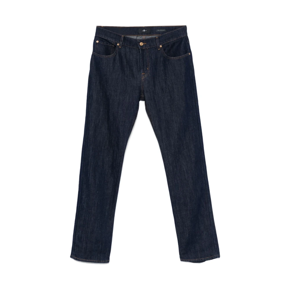7 For All Mankind Indigo Blauwe Klassieke Five-Pocket Jeans Blue Heren