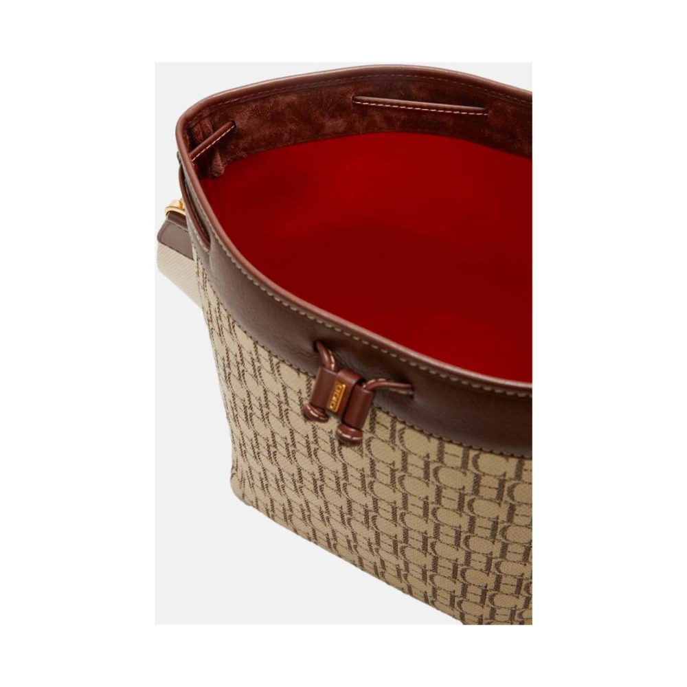 Carolina Herrera Emmer Tas Little Caracas Baobab Leer Beige Dames