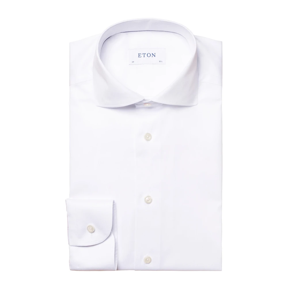 Eton Wit Zakelijk Overhemd Slim Fit White Heren