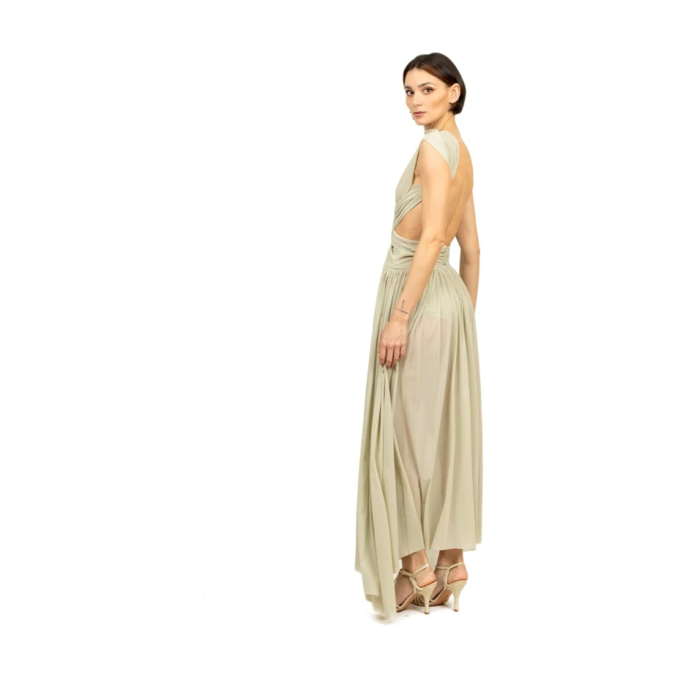 Philosophy di Lorenzo Serafini Salie Tule Stretch Jurk Green Dames