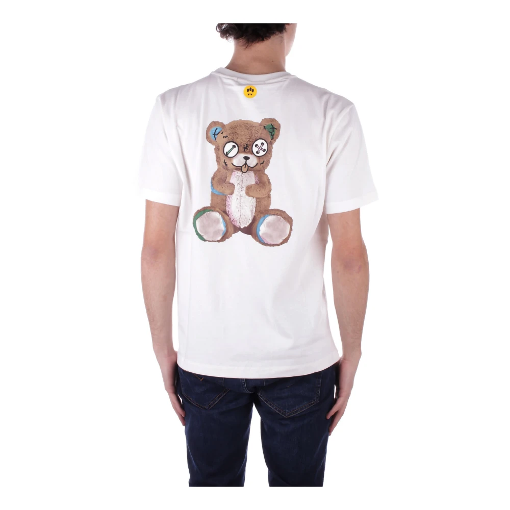 Barrow Beige T-shirt met Logo aan de Voorkant White Dames