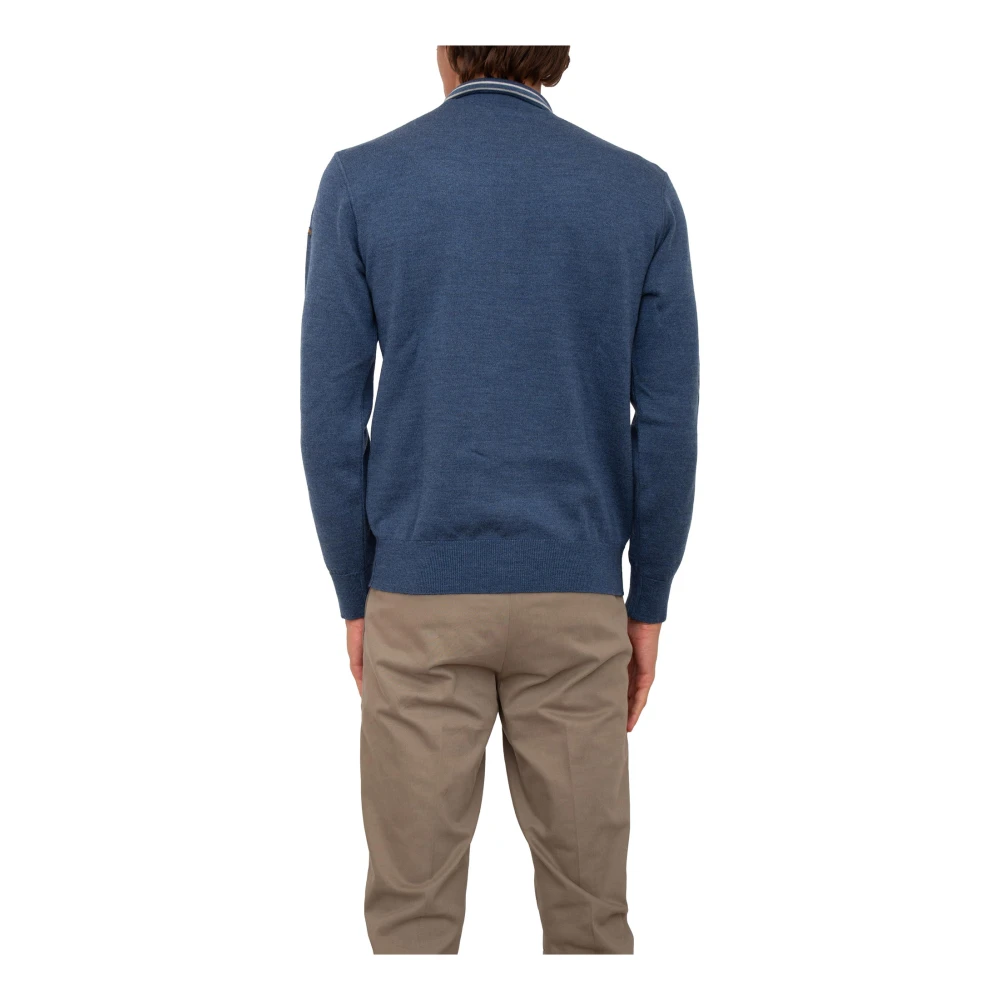 PAUL & SHARK Blauwe Wollen Polo Shirt Blue Heren