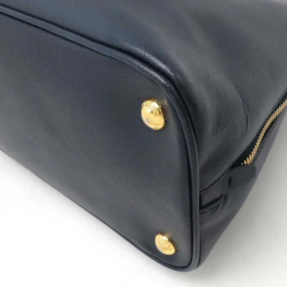 Prada Vintage Pre-owned Leather handbags Blue Dames