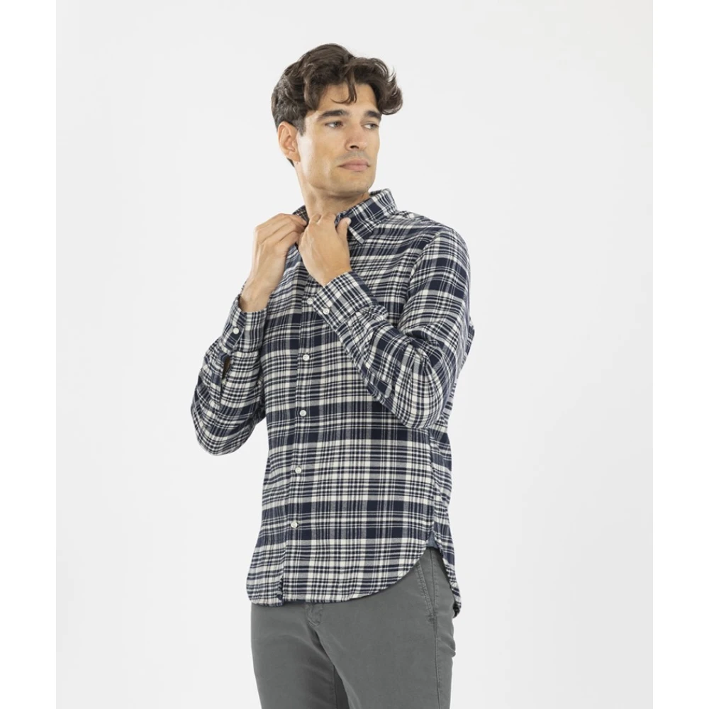 Officine Générale Geruite overhemd met knoopsluiting Multicolor Heren