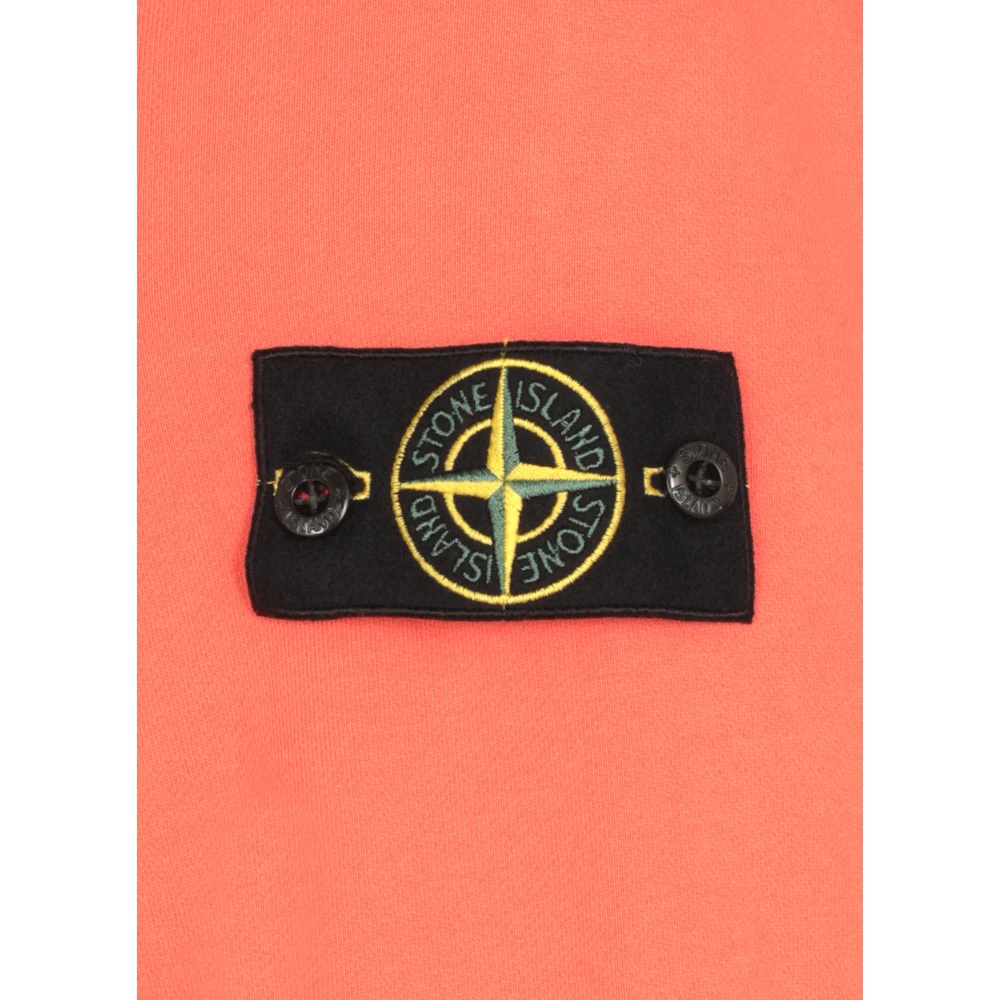 Stone Island Oranje Katoenen Hoodie met Logopatch Orange Heren
