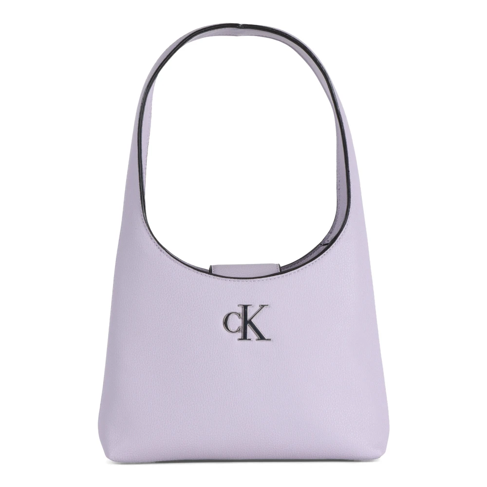 Calvin Klein Jeans Kleine handtas met voorlogo-plaat Purple Dames