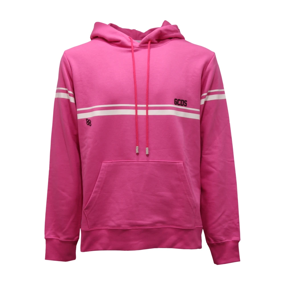 Gcds Pink Hoodies, Male, S, Italian Style Sweatshirt