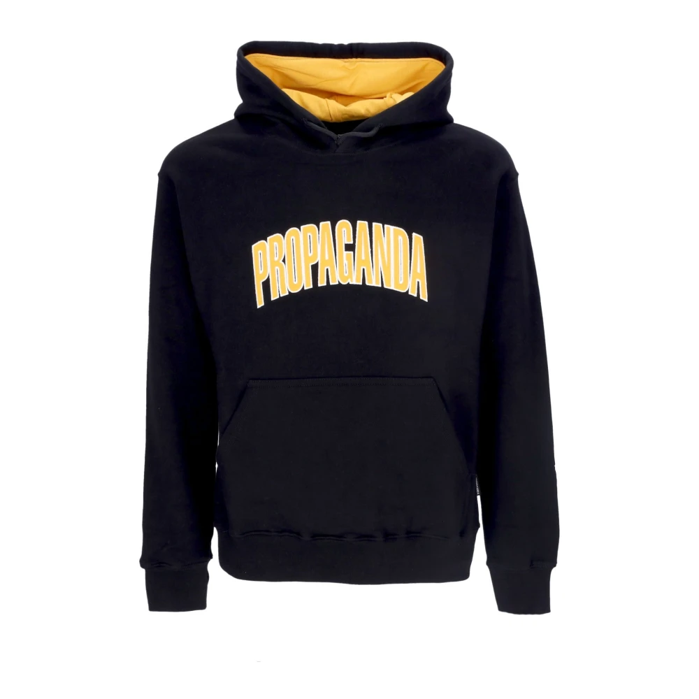 Propaganda Svart College Hoodie Långärmad Sweatshirt Black, Herr