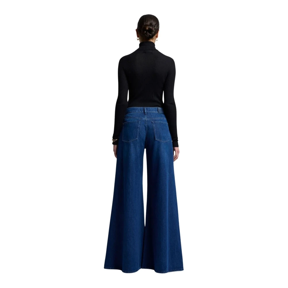 7 For All Mankind Premium Denim Jeans Willow Wide Blue Dames