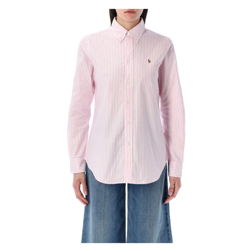 Ralph Lauren Gestreept overhemd Pink Dames