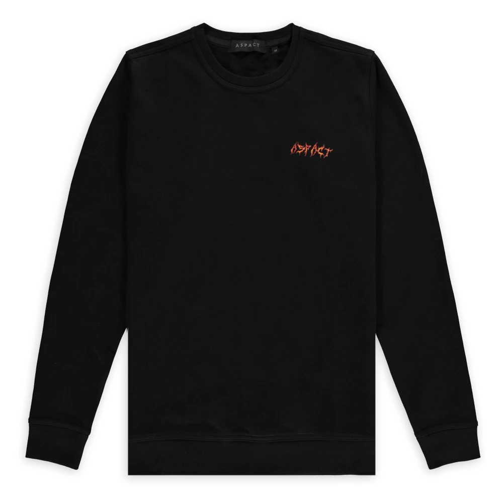 Aspact Zwarte Game Over Sweater Trendy Design Black Heren