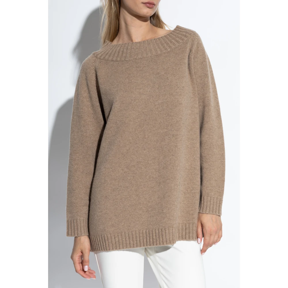 Max Mara Wollen trui Radames Beige Dames