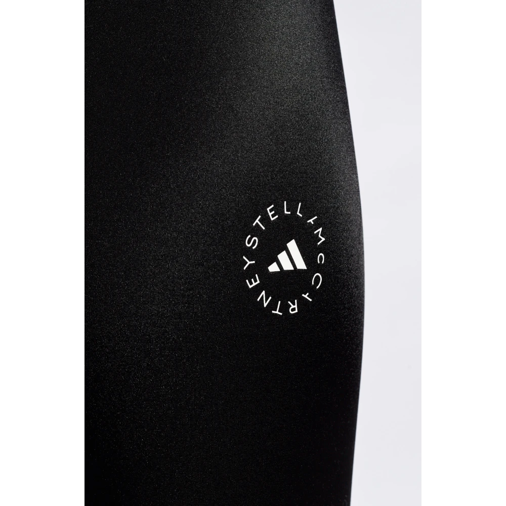 adidas by stella mccartney Leggings met logo Black Dames