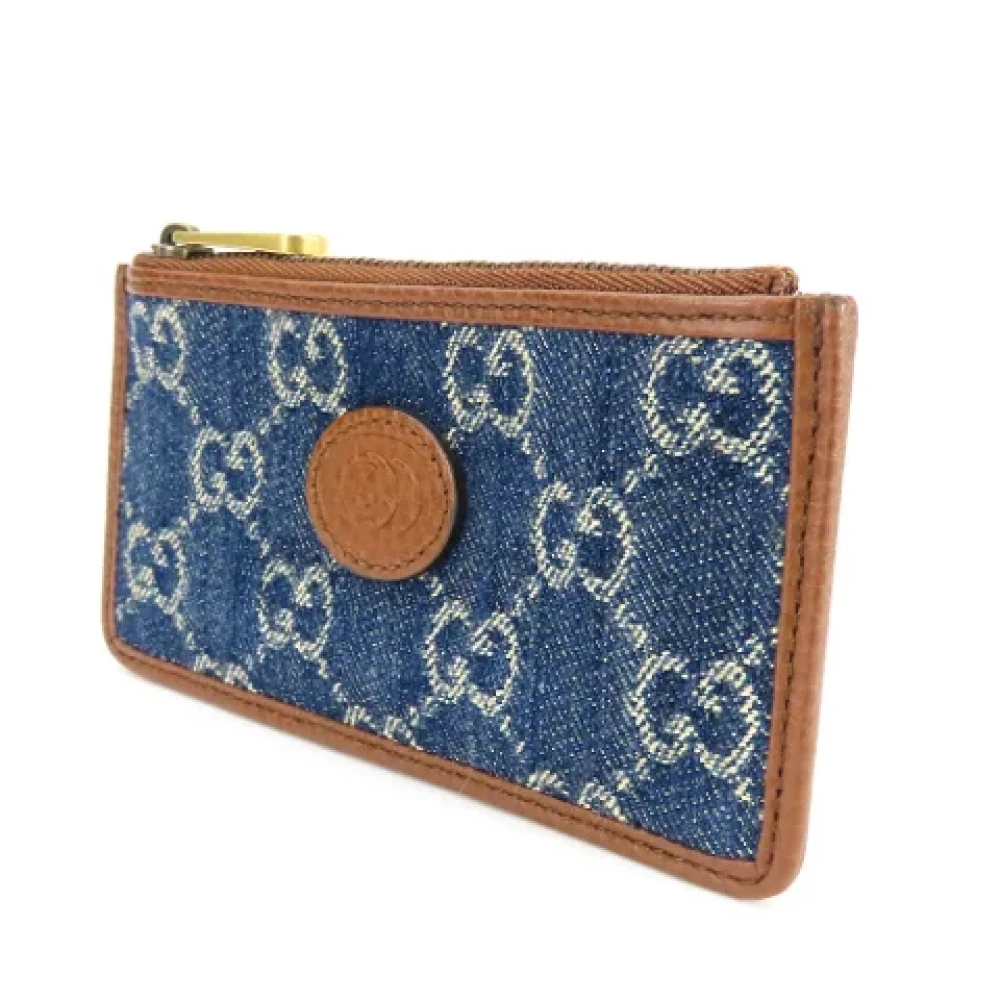 Gucci Vintage Pre-owned Canvas wallets Blue Dames