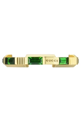 YBC662256002 - 18 kt gult guld, grön turmalin - Link to Love ring