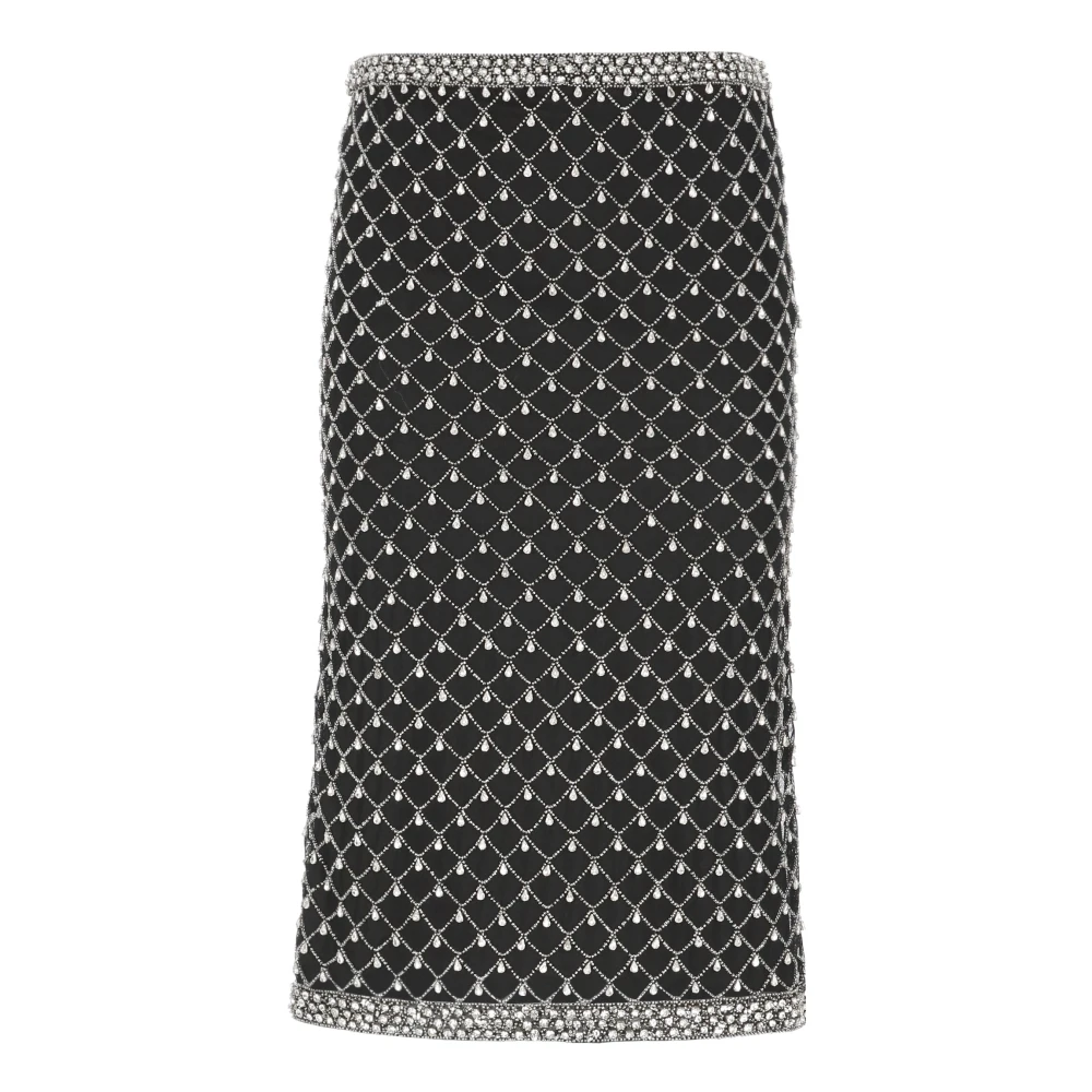 pinko Zwarte Strassrok Black Dames