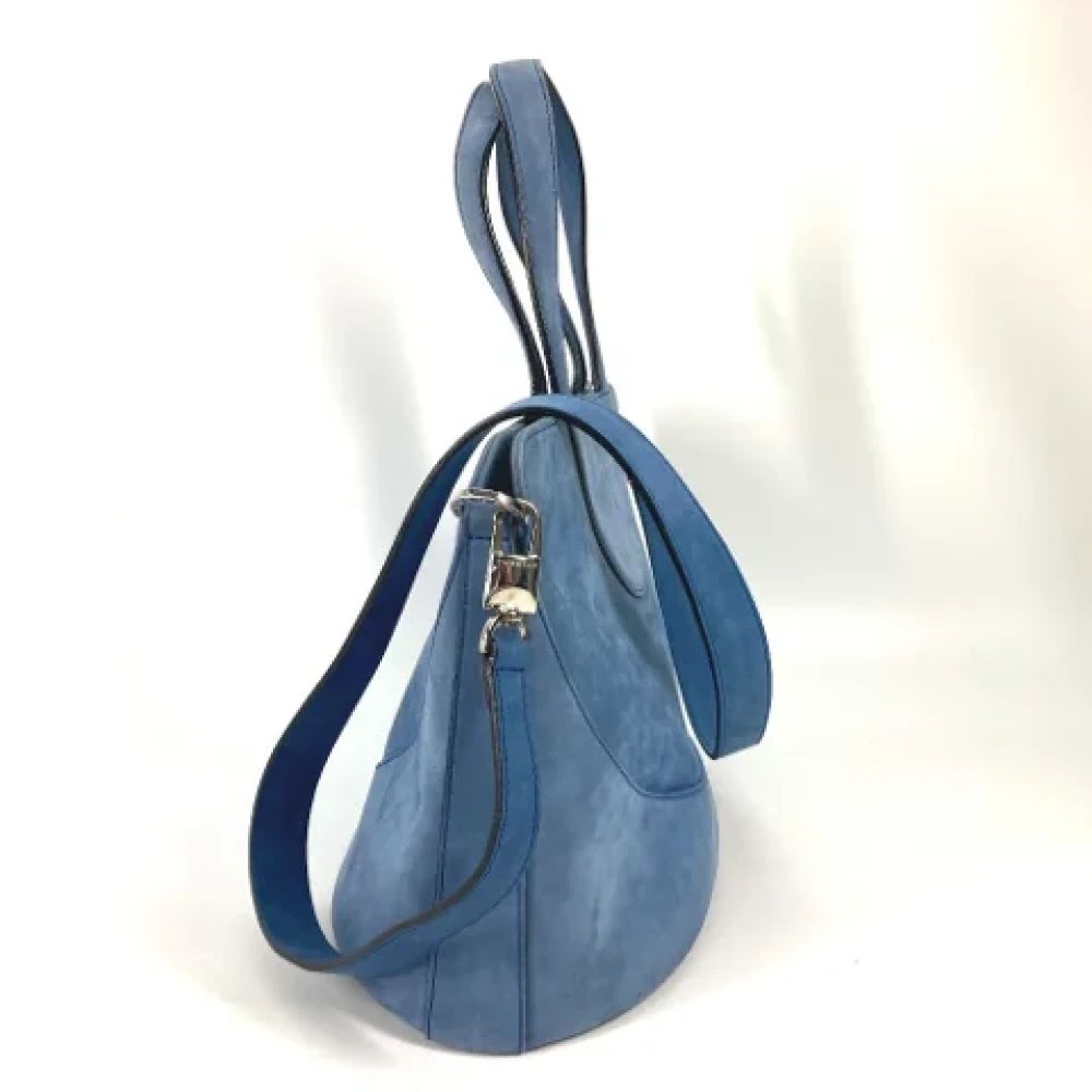 Bvlgari Vintage Pre-owned Leather handbags Blue Dames