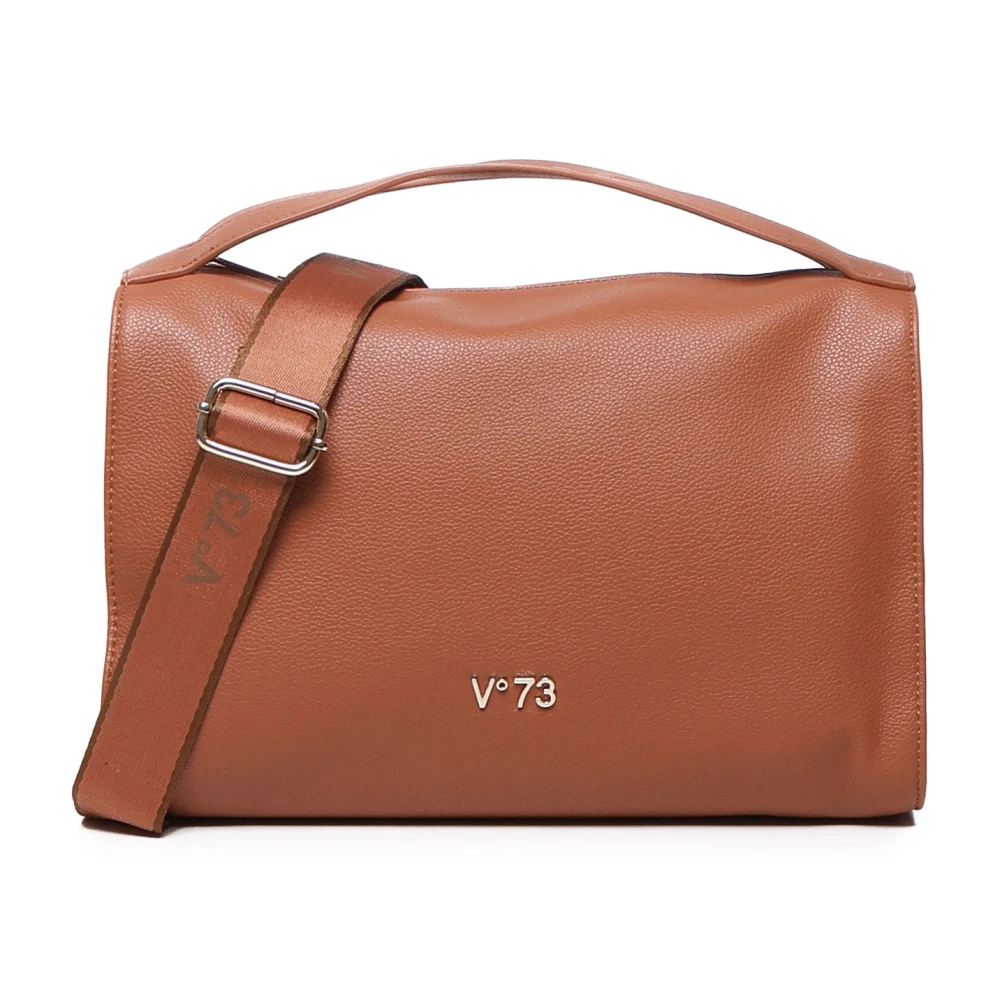 V73 Ecoleather Schoudertas met Magnetische Flap Brown Dames