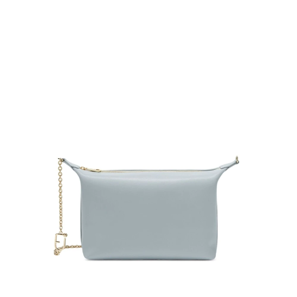 Furla Blauwe Schoudertas Top Rits Sluiting Blue Dames