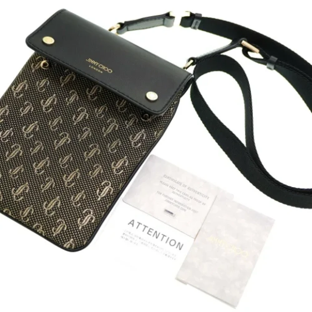 Jimmy Choo Pre-owned Fabric shoulder-bags Brown Dames