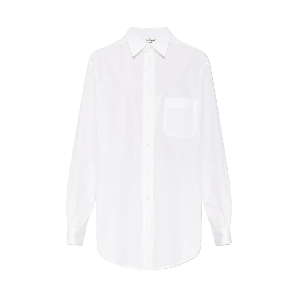Maison Margiela Women's White Shirts, 2XS, Cotton Buttoned Shirt