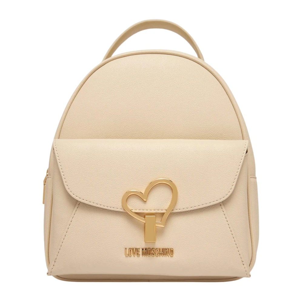 Love Moschino Women's Beige Backpacks, One Size, Backpack